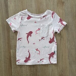 Kyte BABY Toddler Crew Neck Tee in Blush Shark